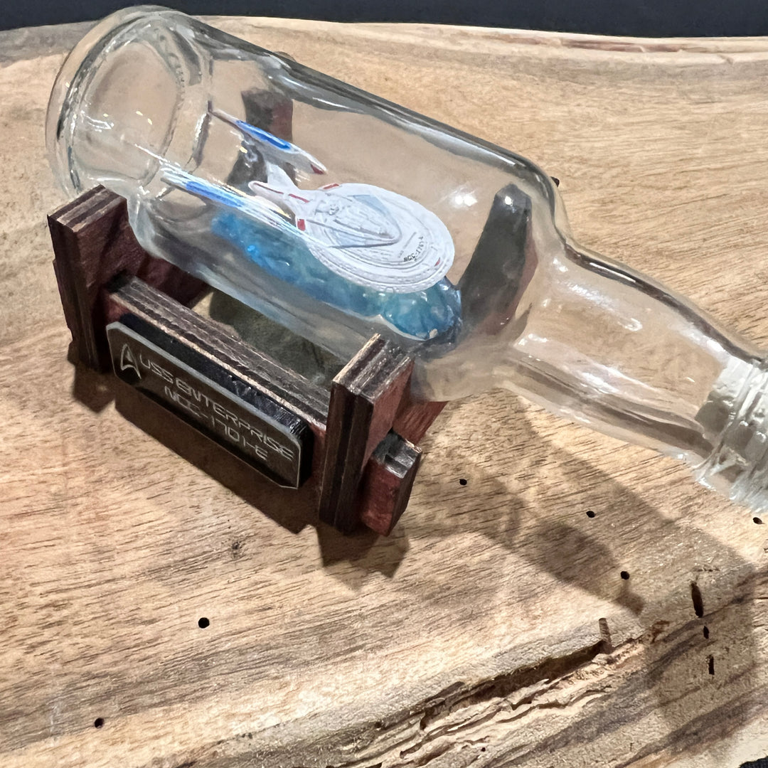 Star Trek USS Enterprise NCC-1701-E in a Shot Bottle
