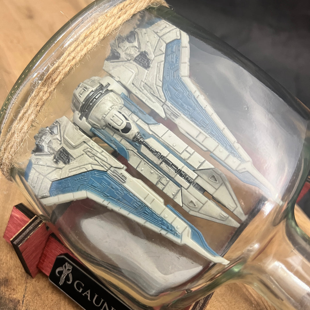 Star Wars Mandalorian Gauntlet Starship in a Bottle