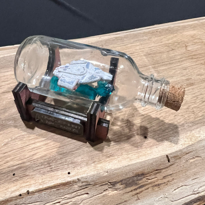Star Trek USS Defiant NX-74205 in a Shot Bottle