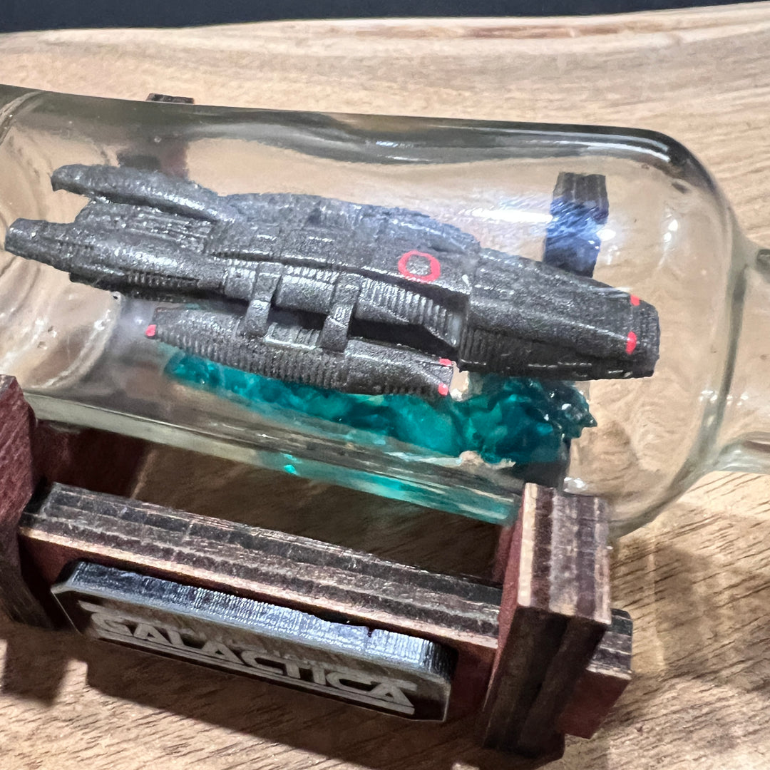 Battlestar Galactica Starship in a Shot Bottle