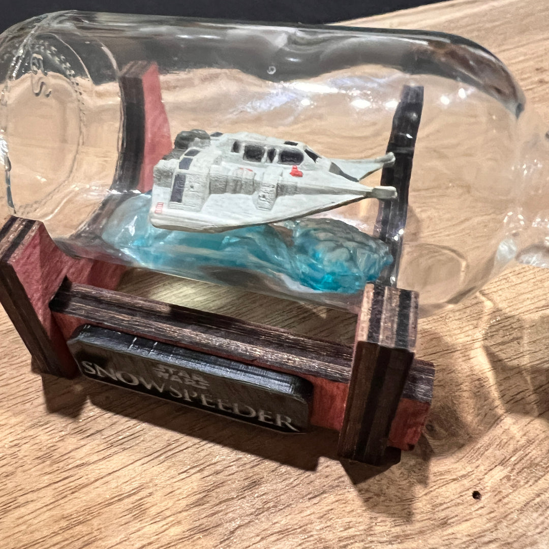 Star Wars Snowspeeder Starship in a Shot Bottle