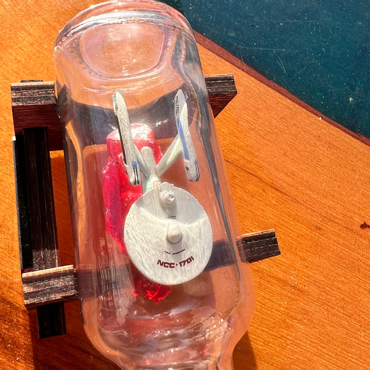 Star Trek USS Enterprise NCC-1701-A in a Shot Bottle