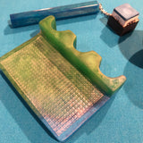 Pool Claw Resin Blue and Green With Matching Chalk Holder Billiards