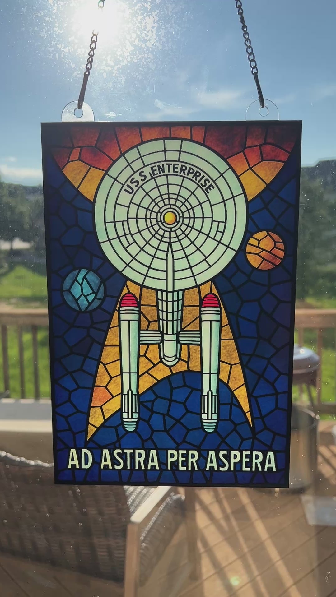 Star Trek Ad Astra Per Aspera Faux Resin Suncatcher