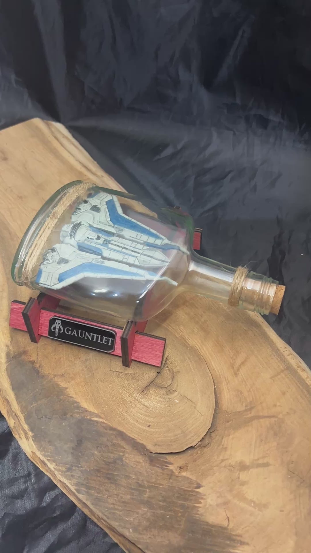 Star Wars Mandalorian Gauntlet Starship in a Bottle