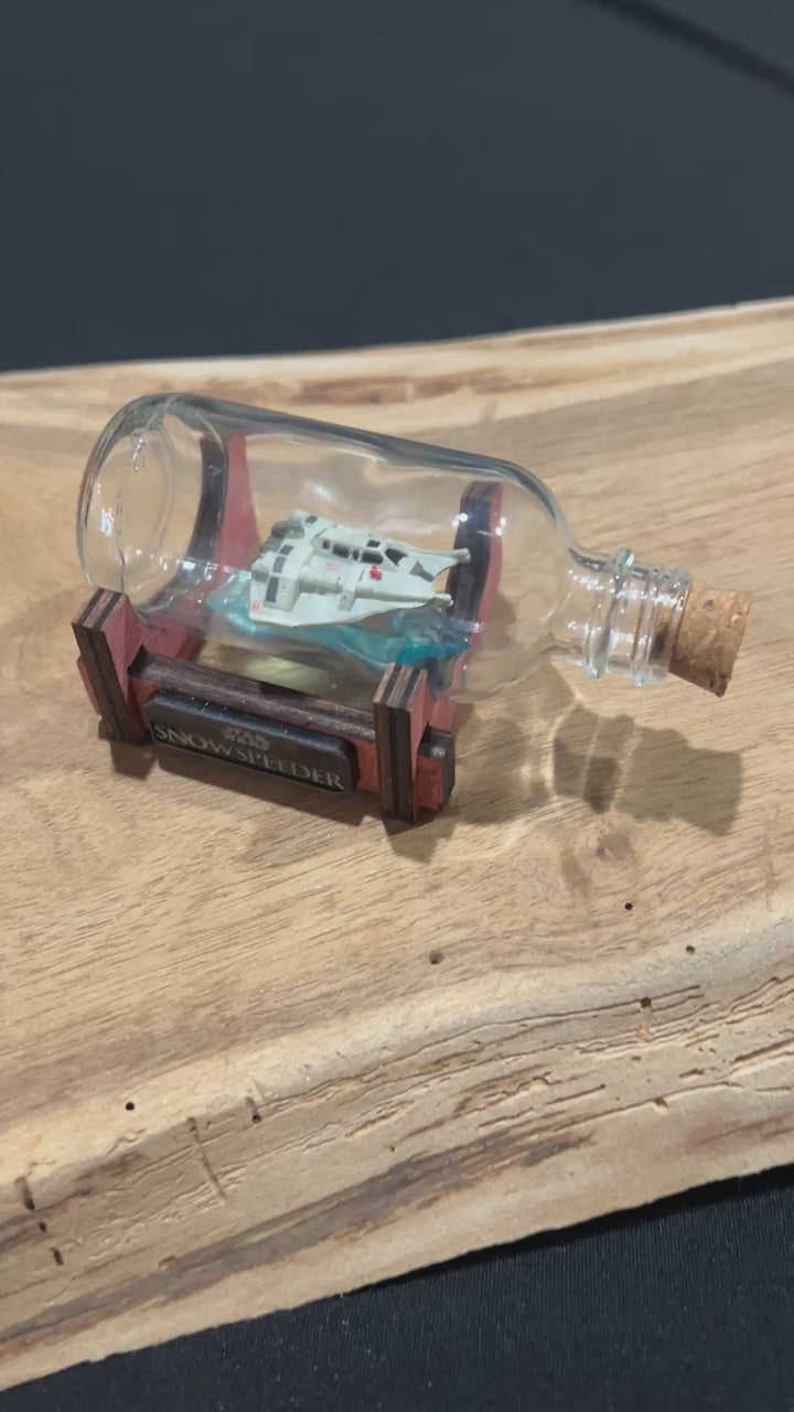 Star Wars Snowspeeder Starship in a Shot Bottle