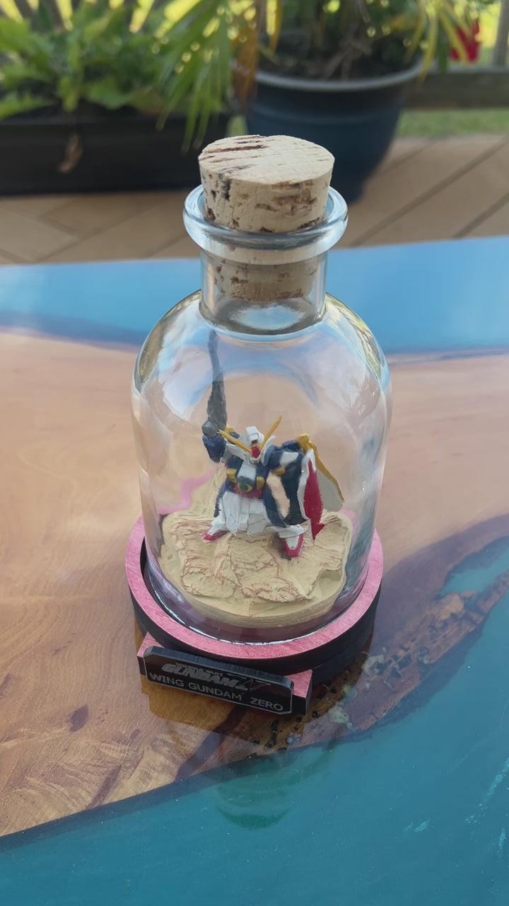 Gundam Wing Zero  and Rifle in a Bottle