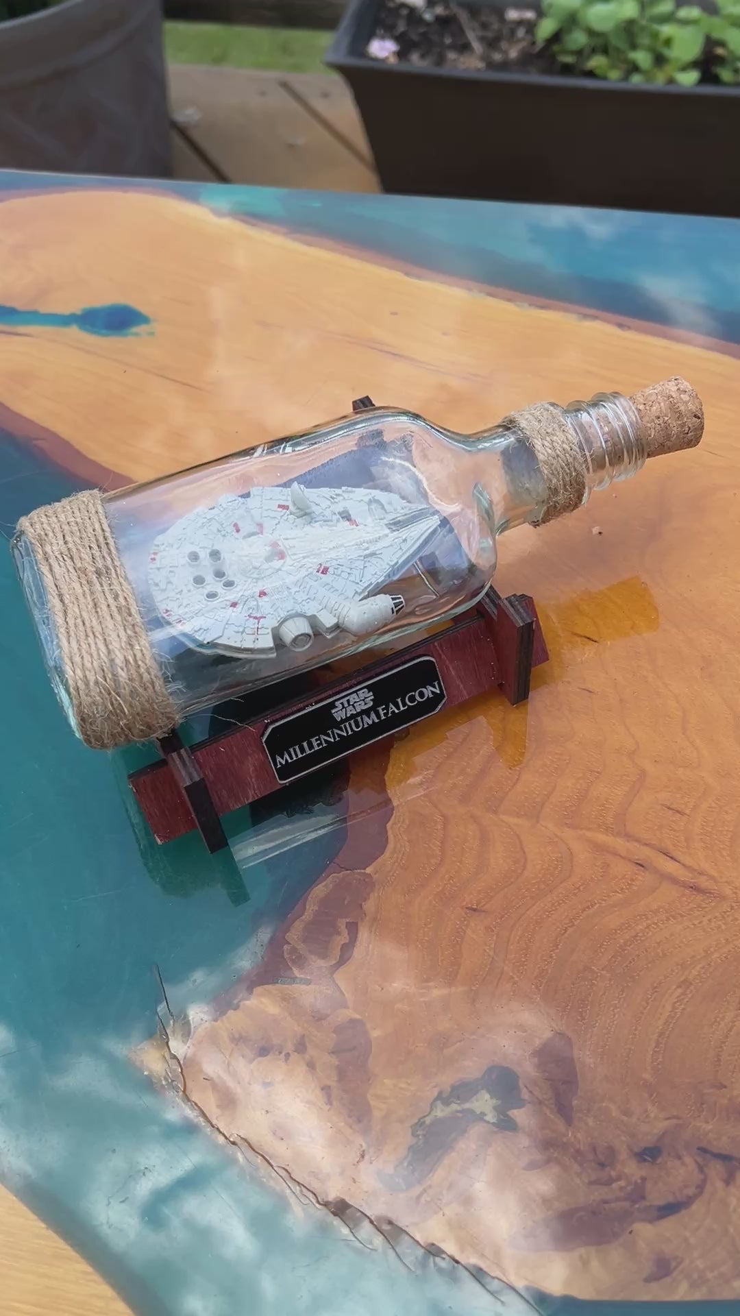 Star Wars Millennium Falcon Starship in a Tequila