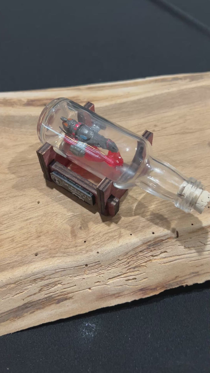 Serenity Firefly Starship in a Shot Bottle