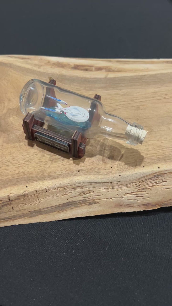 Star Trek USS Enterprise NCC-1701-E in a Shot Bottle