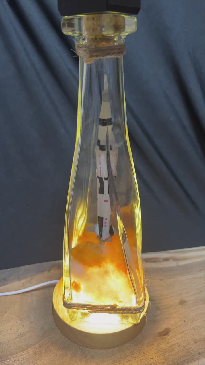 Saturn V Rocket Launch in a Bottle