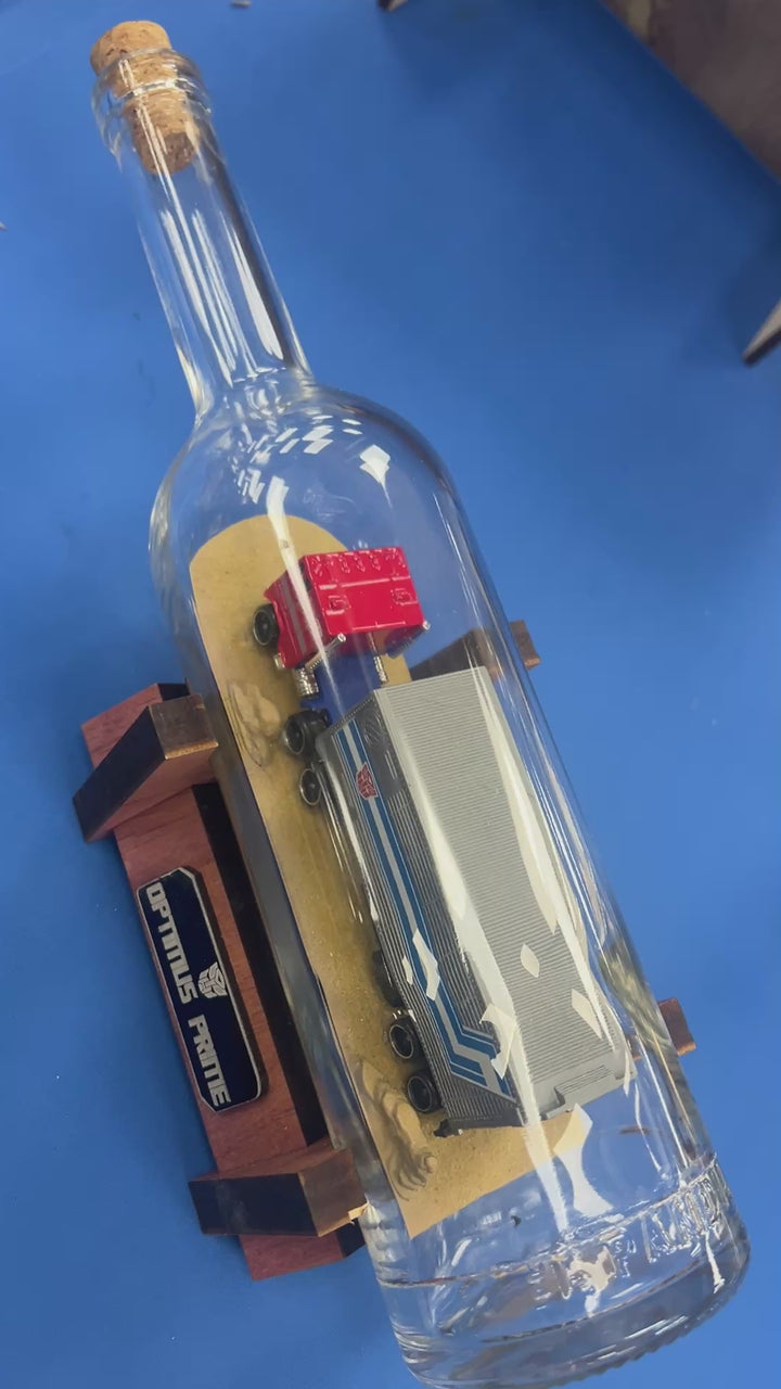 Optimus Prime Truck Mode in a Bottle