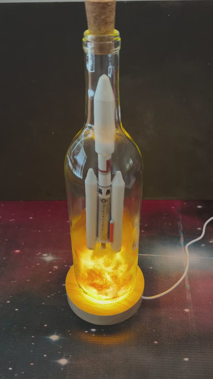 Titan  IV US Air Force Rocket Launch in a  Bottle