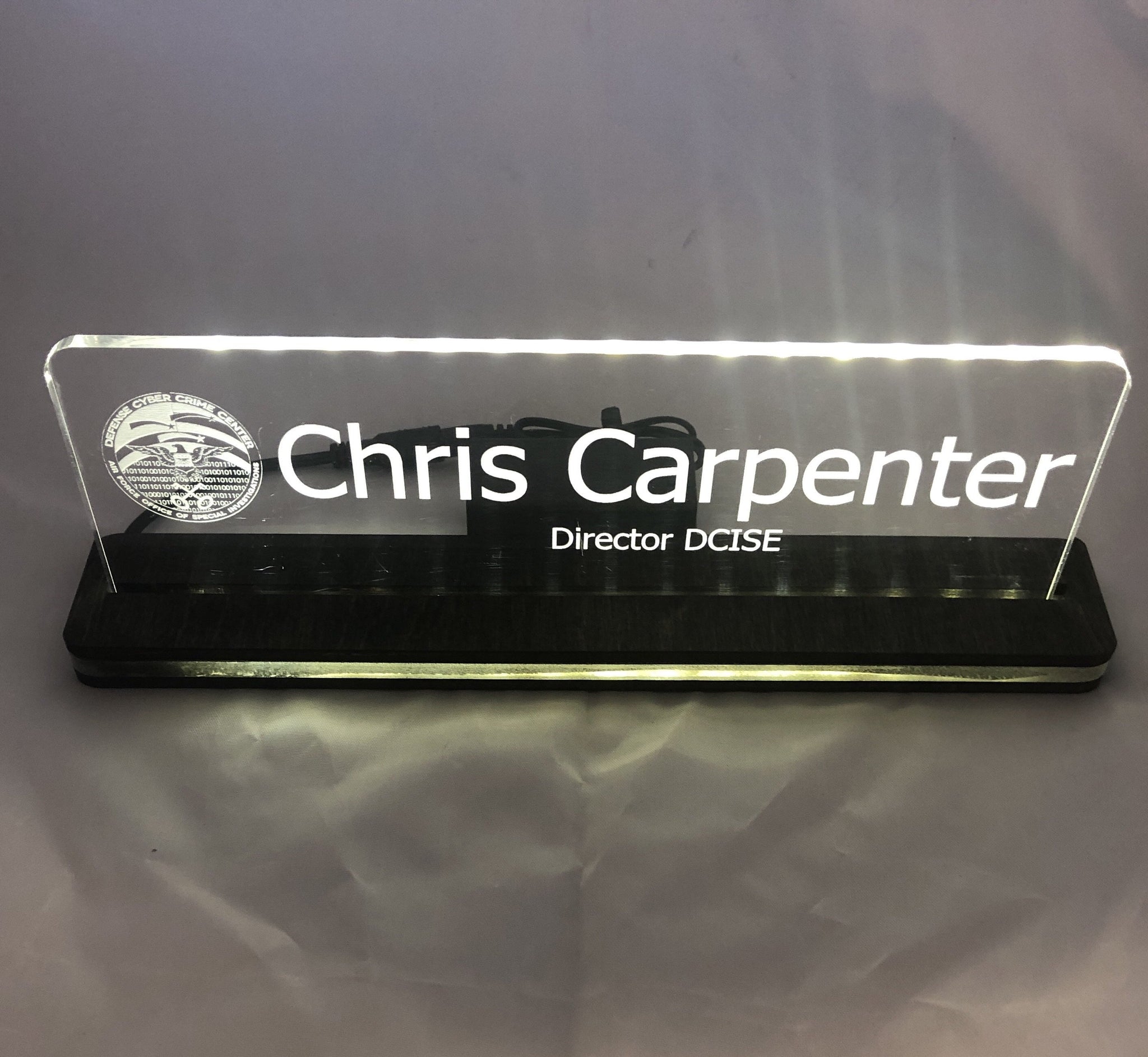 Battery Powered Custom Edge Lit Acrylic Signs- Battery on the Back ...