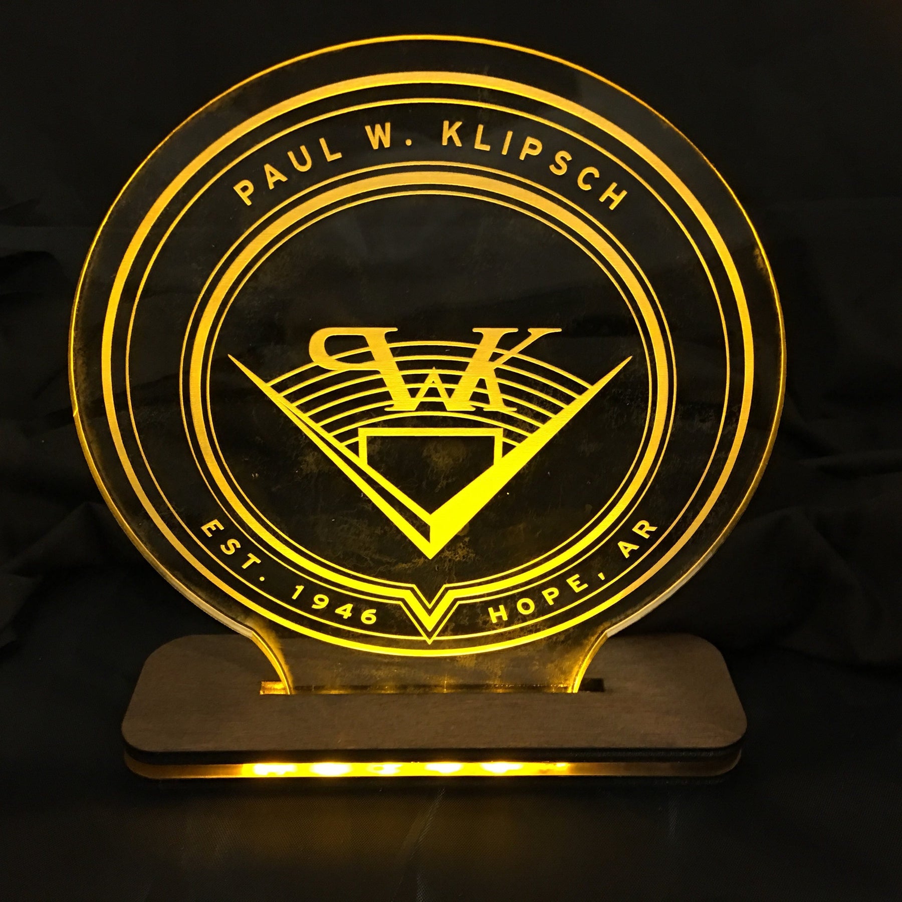 Battery Powered Custom Edge Lit Acrylic Signs- Battery on the Back ...