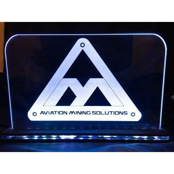 Battery Powered Custom Edge Lit Acrylic Signs- Battery on the Back ...