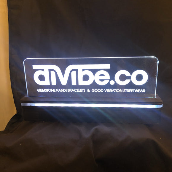 Battery Powered Lighted Acrylic Sign - Battery Fully Enclosed - CCHobby