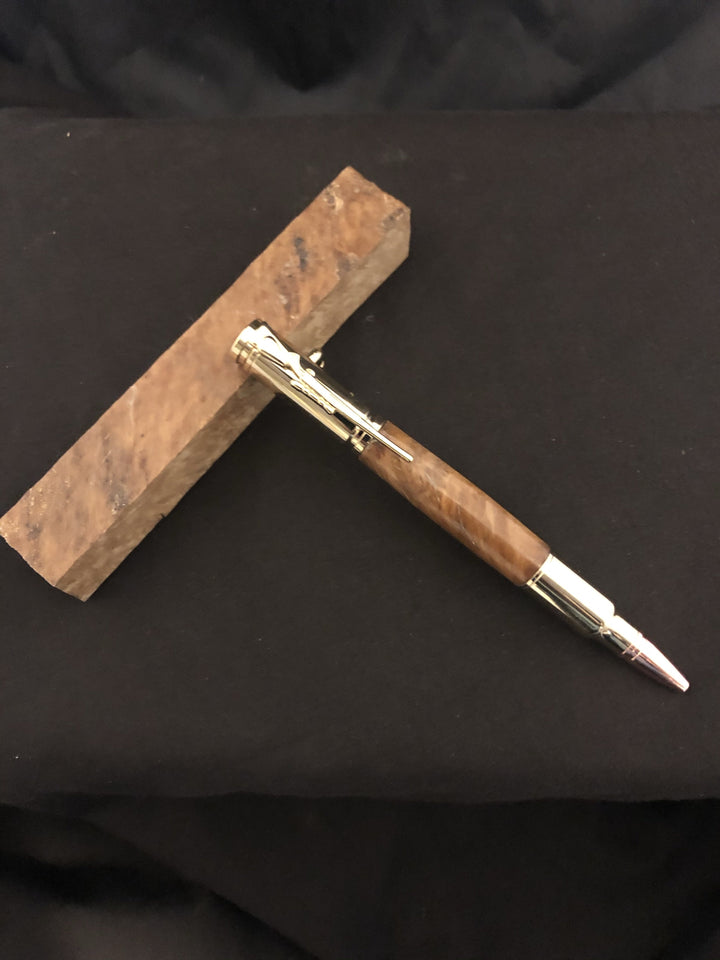 Bolt Action Hand Turned Burl Wood Pen - CCHobby