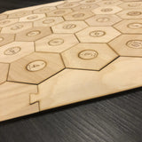 Custom 5-6 Player Settlers of Catan Board Set with Laser Etched Terrain, Border and Number Pieces - CCHobby