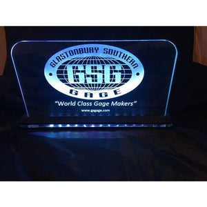 Custom Business Sign Edge Lit Acrylic Laser Engraved and Cut Sign 6"x6" or 8"x10" - CCHobby