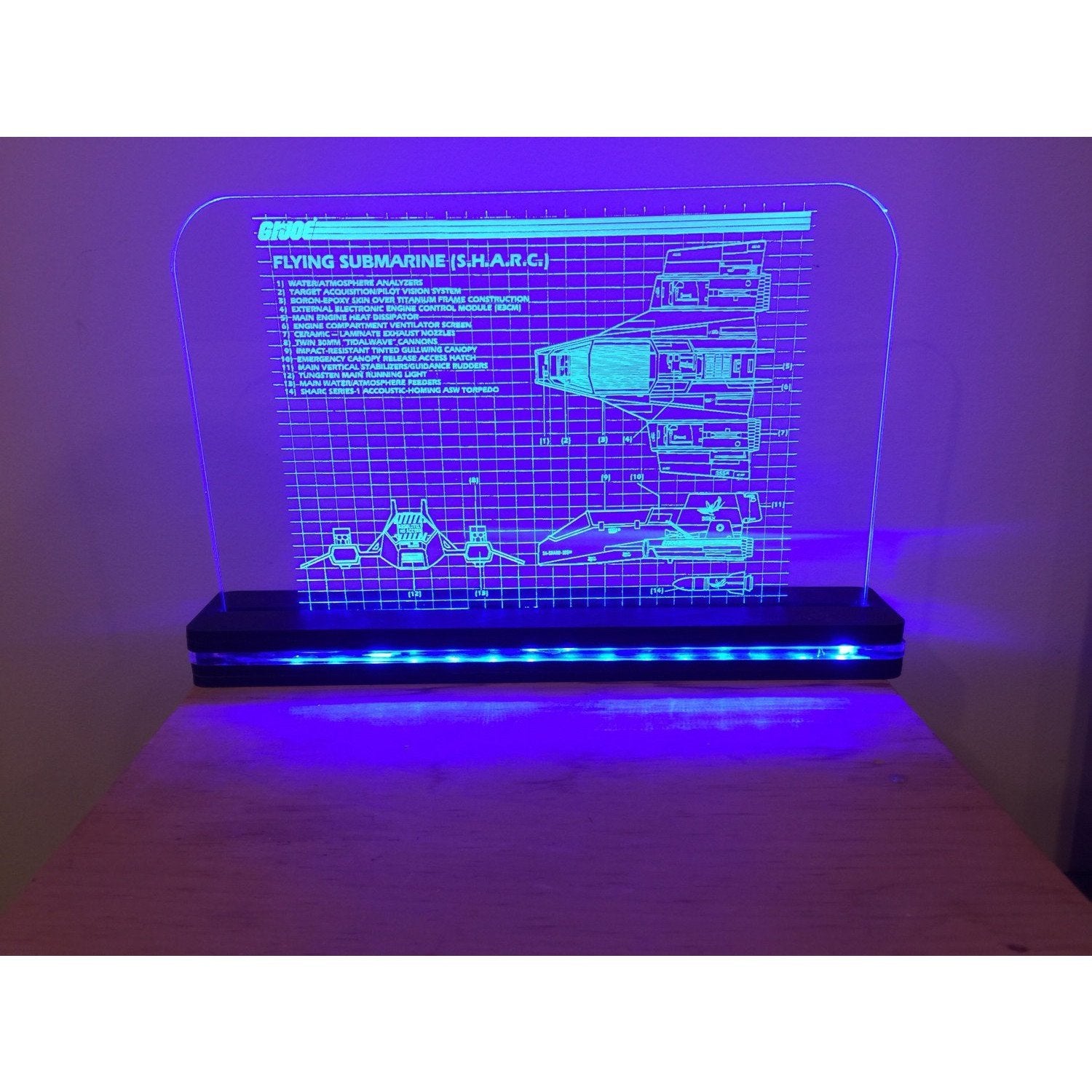 Custom LED Edge Lighted Acrylic Laser Engraved and Cut Sign 6