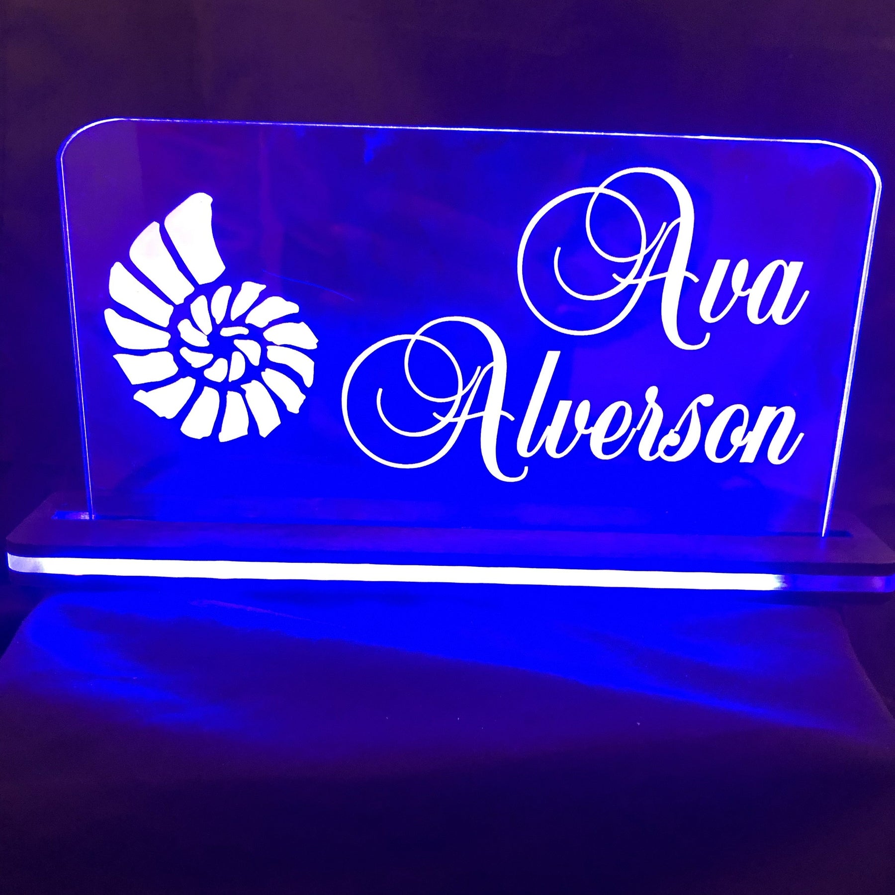 Engraved Lighted Sign Custom LED Edge Lighted Acrylic Laser Engraved and Cut Sign 6