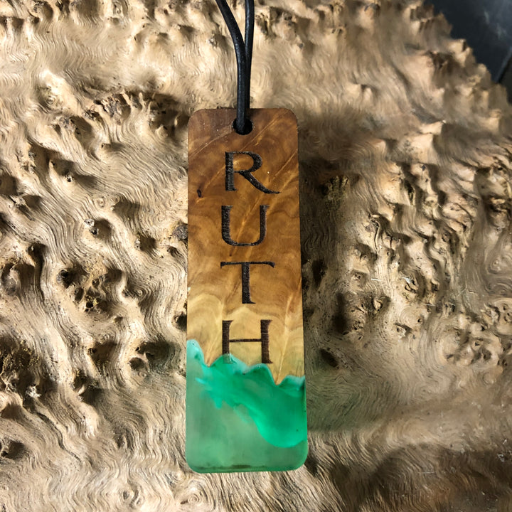 Australian Burl Wood and Resin Custom Pendant