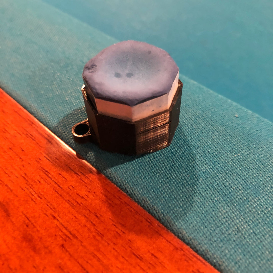 Resin Pool Chalk Pocket Holder  Blue and White Epoxy with Square, Round or Octagon Holder