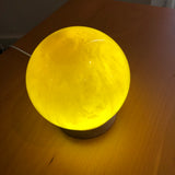 Resin Sphere Night Light Yellow