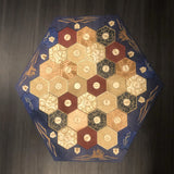 Modified Boarder Stained 5-6 Player Catan Compatible Board Set with Box and Engraving