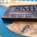 Wood Cribbage Board Custom Engraved With Your Family Name