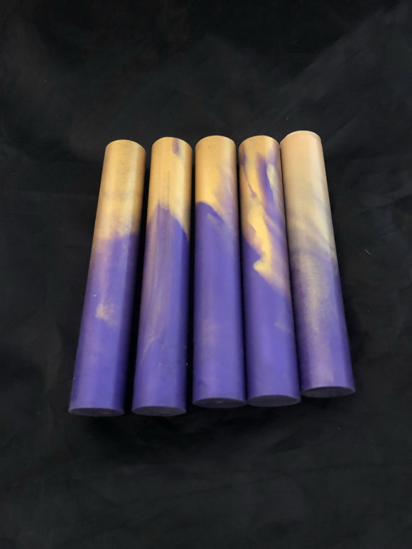LA Lakers Purple and Gold Resin Sierra Pen Blanks - CCHobby