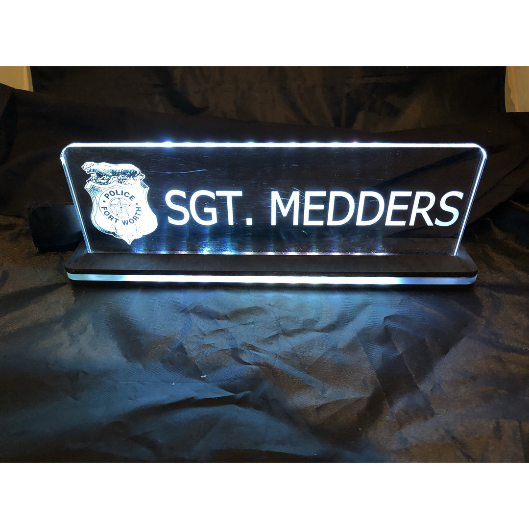 Lighted Nameplate Edge Lit Acrylic - CCHobby