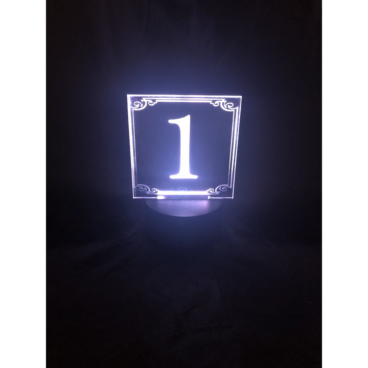 Lighted Table Number Sign Acrylic - CCHobby