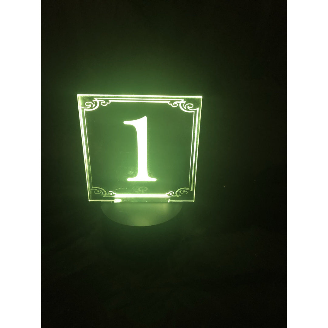 Lighted Table Number Sign Acrylic - CCHobby