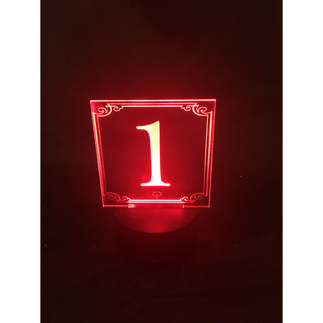 Lighted Table Number Sign Acrylic - CCHobby