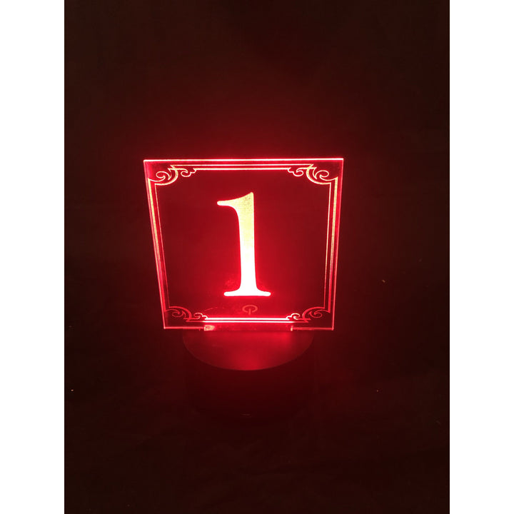 Lighted Table Number Sign Acrylic - CCHobby