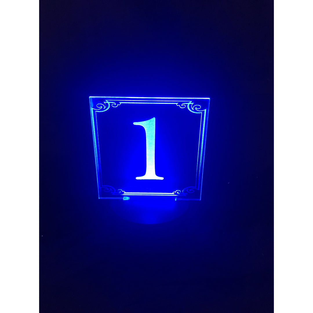 Lighted Table Number Sign Acrylic - CCHobby