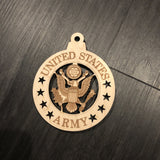 Military Branch Seal Christmas Ornaments Army, Navy, Air Force or Marines - CCHobby