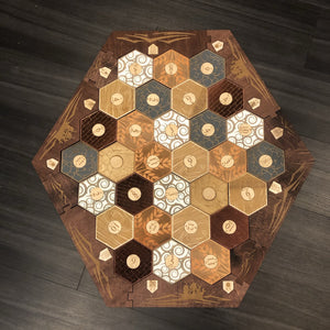 Stained Custom Engraved 5-6 Player Settlers of Catan Board Set - CCHobby